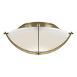 Hubbardton Forge 2008 Modern Brass Opal Glass (GG) Compass Flush Mount