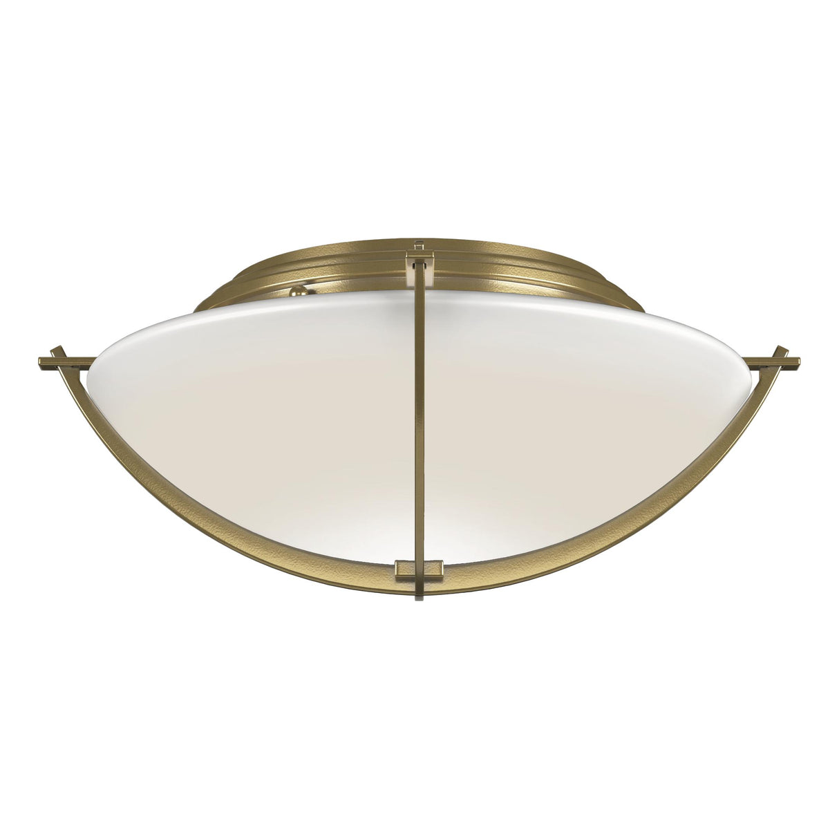 Hubbardton Forge 2008 Modern Brass Opal Glass (GG) Compass Flush Mount