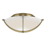 Hubbardton Forge 2008 Modern Brass Opal Glass (GG) Compass Flush Mount