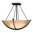 Hubbardton Forge 2008 Black Sand Glass (SS) Compass Small Semi-Flush