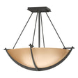 Hubbardton Forge 2008 Natural Iron Sand Glass (SS) Compass Small Semi-Flush
