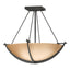 Hubbardton Forge 2008 Natural Iron Sand Glass (SS) Compass Small Semi-Flush