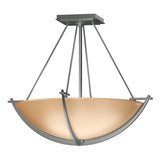 Hubbardton Forge 2008 Vintage Platinum Sand Glass (SS) Compass Small Semi-Flush