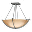 Hubbardton Forge 2008 Vintage Platinum Sand Glass (SS) Compass Small Semi-Flush