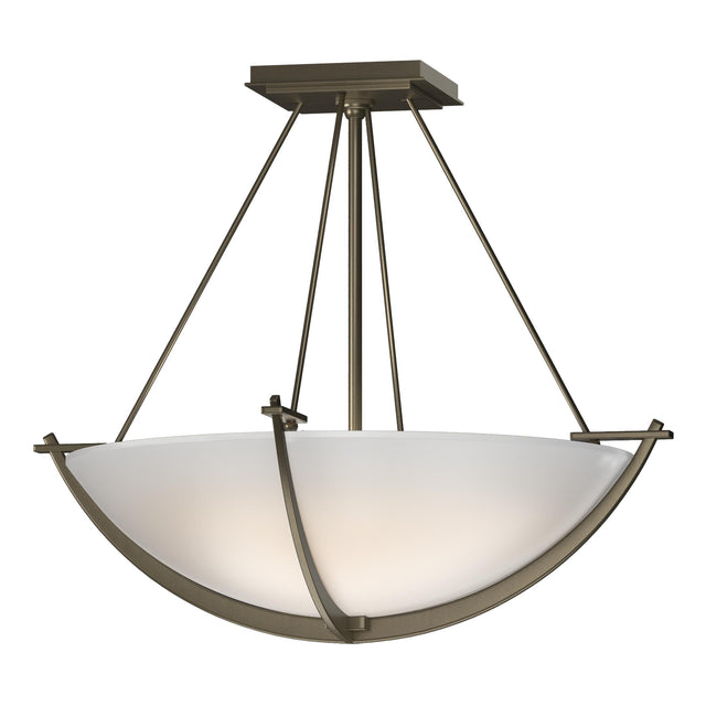 Hubbardton Forge 2008 Soft Gold Opal Glass (GG) Compass Small Semi-Flush
