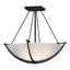 Hubbardton Forge 2008 Oil Rubbed Bronze Opal Glass (GG) Compass Small Semi-Flush