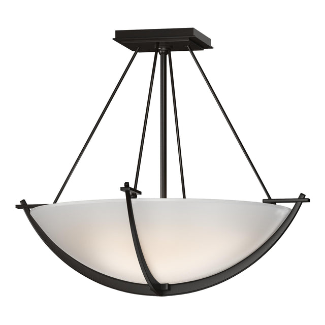 Hubbardton Forge 2008 Oil Rubbed Bronze Opal Glass (GG) Compass Small Semi-Flush