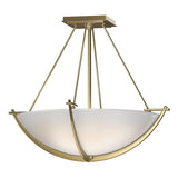 Hubbardton Forge 2008 Modern Brass Opal Glass (GG) Compass Small Semi-Flush