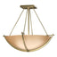 Hubbardton Forge 2008 Modern Brass Sand Glass (SS) Compass Small Semi-Flush