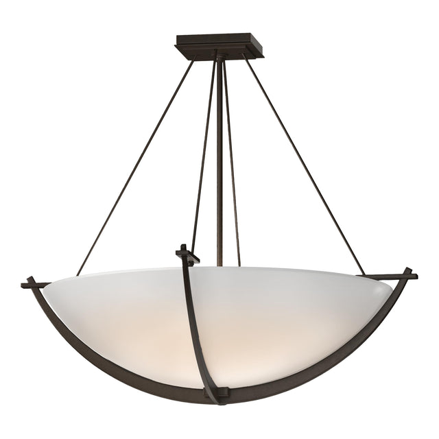 Hubbardton Forge 2008 Bronze Opal Glass (GG) Compass Large Semi-Flush
