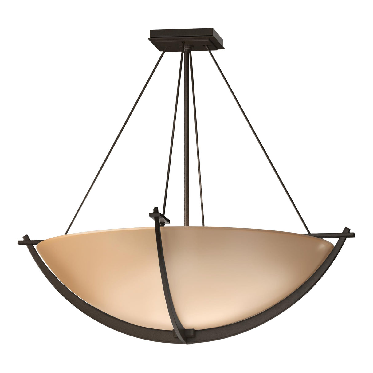 Hubbardton Forge 2008 Bronze Sand Glass (SS) Compass Large Semi-Flush