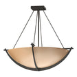 Hubbardton Forge 2008 Dark Smoke Sand Glass (SS) Compass Large Semi-Flush