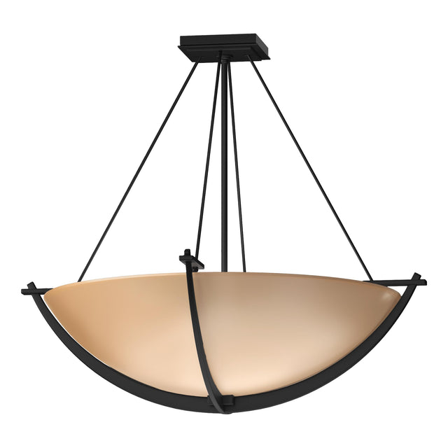 Hubbardton Forge 2008 Black Sand Glass (SS) Compass Large Semi-Flush