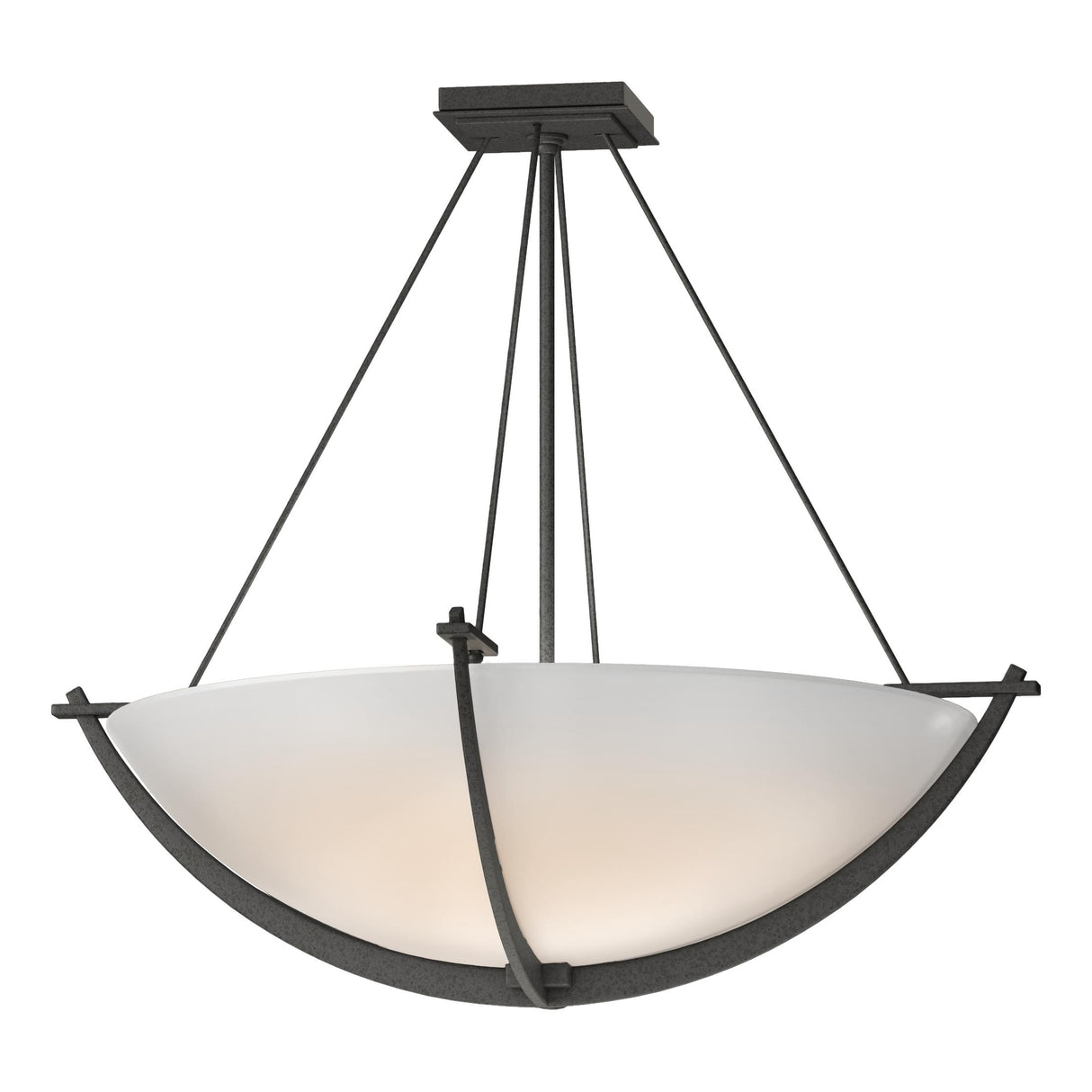 Hubbardton Forge 2008 Natural Iron Opal Glass (GG) Compass Large Semi-Flush