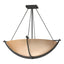 Hubbardton Forge 2008 Natural Iron Sand Glass (SS) Compass Large Semi-Flush