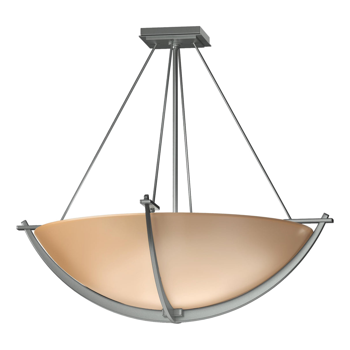 Hubbardton Forge 2008 Vintage Platinum Sand Glass (SS) Compass Large Semi-Flush