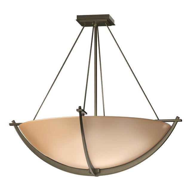 Hubbardton Forge 2008 Soft Gold Sand Glass (SS) Compass Large Semi-Flush