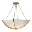 Hubbardton Forge 2008 Modern Brass Opal Glass (GG) Compass Large Semi-Flush