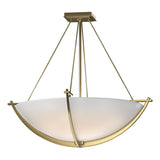 Hubbardton Forge 2008 Modern Brass Opal Glass (GG) Compass Large Semi-Flush