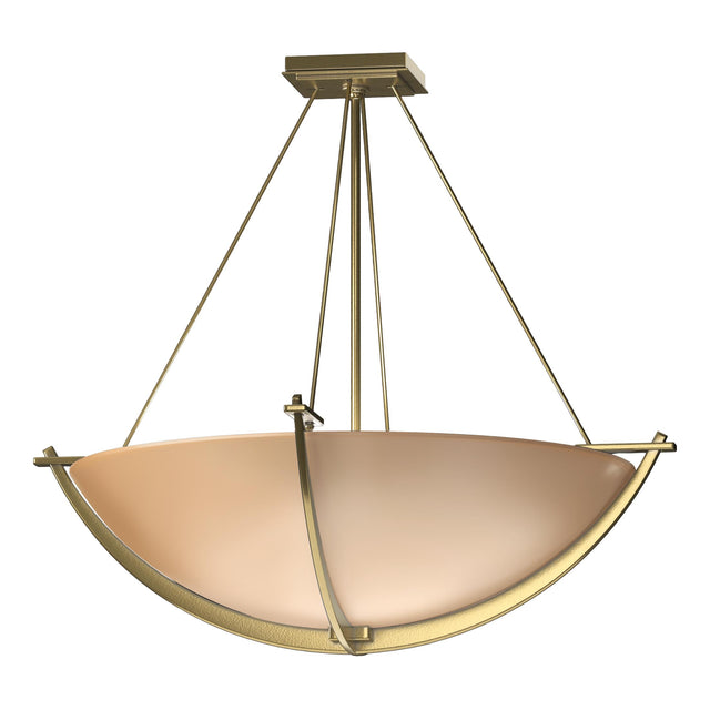 Hubbardton Forge 2008 Modern Brass Sand Glass (SS) Compass Large Semi-Flush