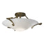 Hubbardton Forge 2010 Modern Brass Opal Glass (GG) Antasia Semi-Flush