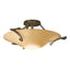 Hubbardton Forge 2010 Modern Brass Sand Glass (SS) Antasia Semi-Flush