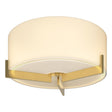 Hubbardton Forge 2011 Modern Brass Opal Glass (GG) Axis Flush Mount