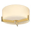 Hubbardton Forge 2011 Modern Brass Opal Glass (GG) Axis Flush Mount