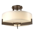Hubbardton Forge 2011 Bronze Opal Glass (GG) Axis Semi-Flush