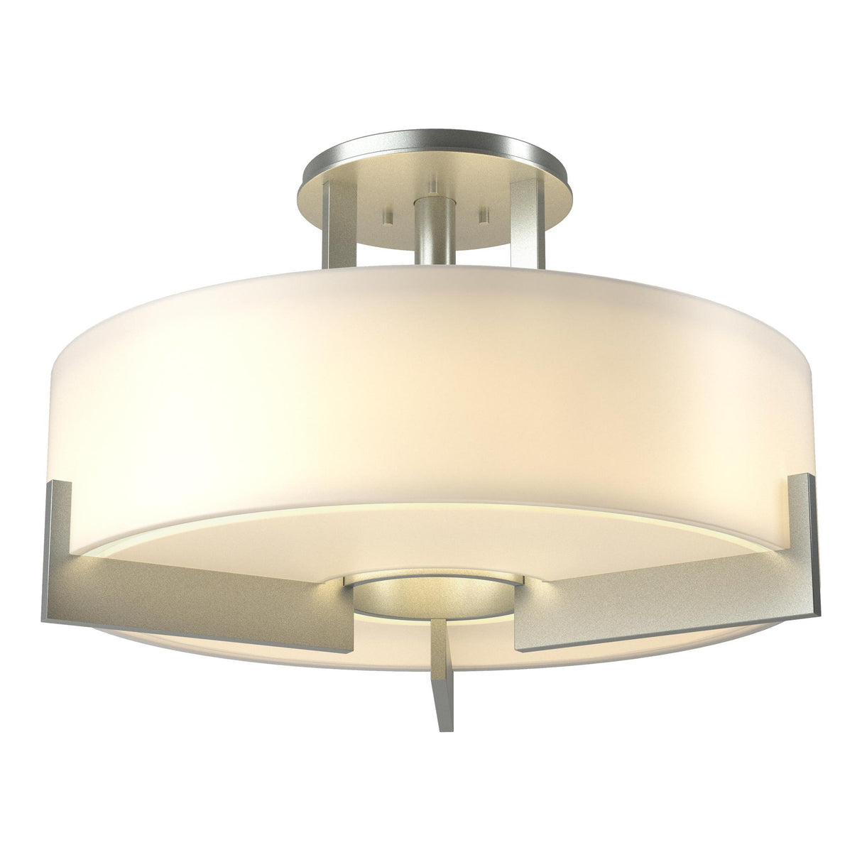 Hubbardton Forge 2011 Vintage Platinum Opal Glass (GG) Axis Semi-Flush