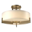 Hubbardton Forge 2011 Soft Gold Opal Glass (GG) Axis Semi-Flush