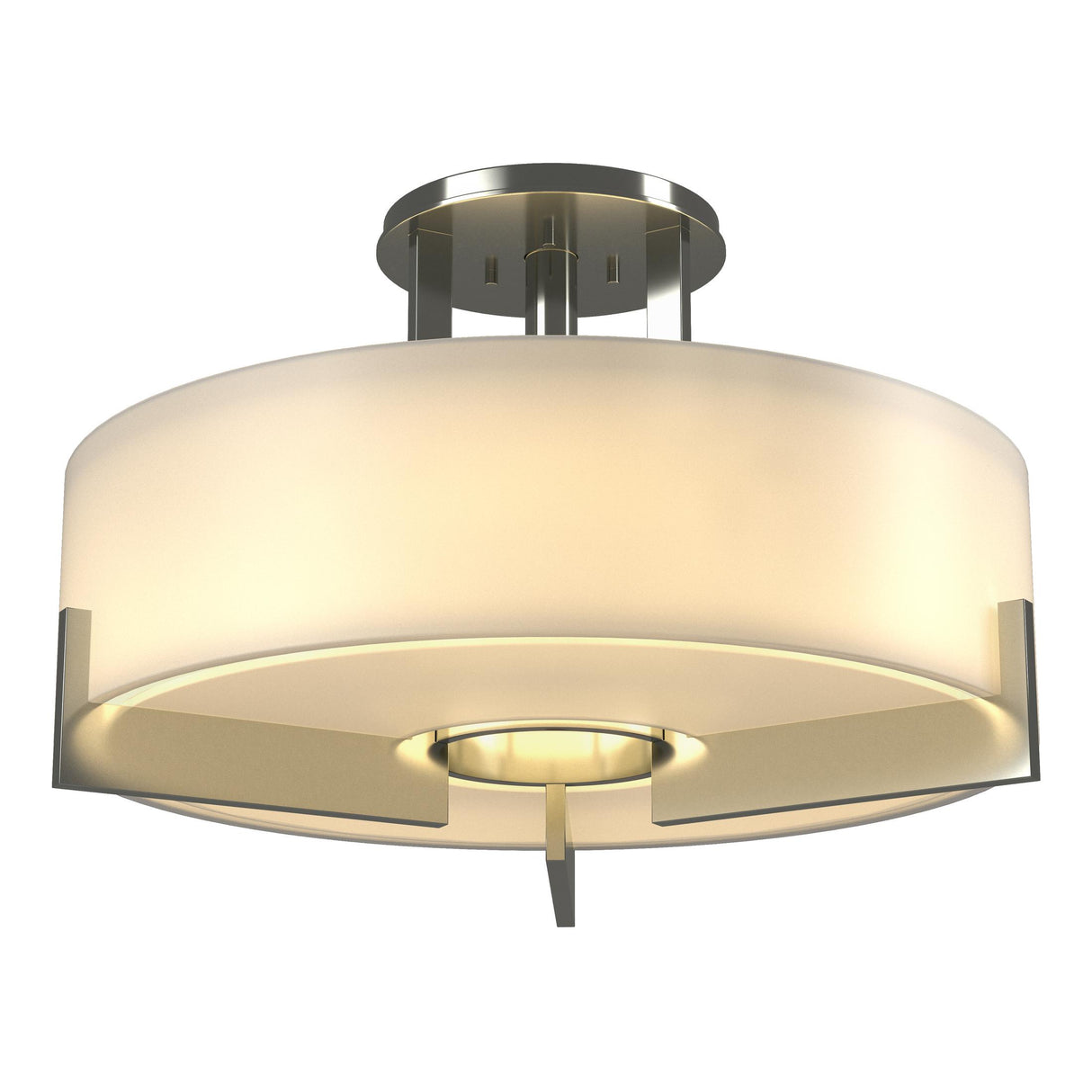 Hubbardton Forge 2011 Sterling Opal Glass (GG) Axis Semi-Flush