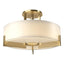 Hubbardton Forge 2011 Modern Brass Opal Glass (GG) Axis Semi-Flush