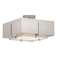 Hubbardton Forge 2014 Sterling Natural Anna Inner Shade & Flax Outer Shade Exos Square Small Double Shade Semi-Flush
