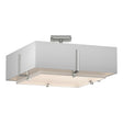Hubbardton Forge 2013 Sterling Natural Anna Inner Shade & Natural Anna Outer Shade Exos Square Double Shade Semi-Flush