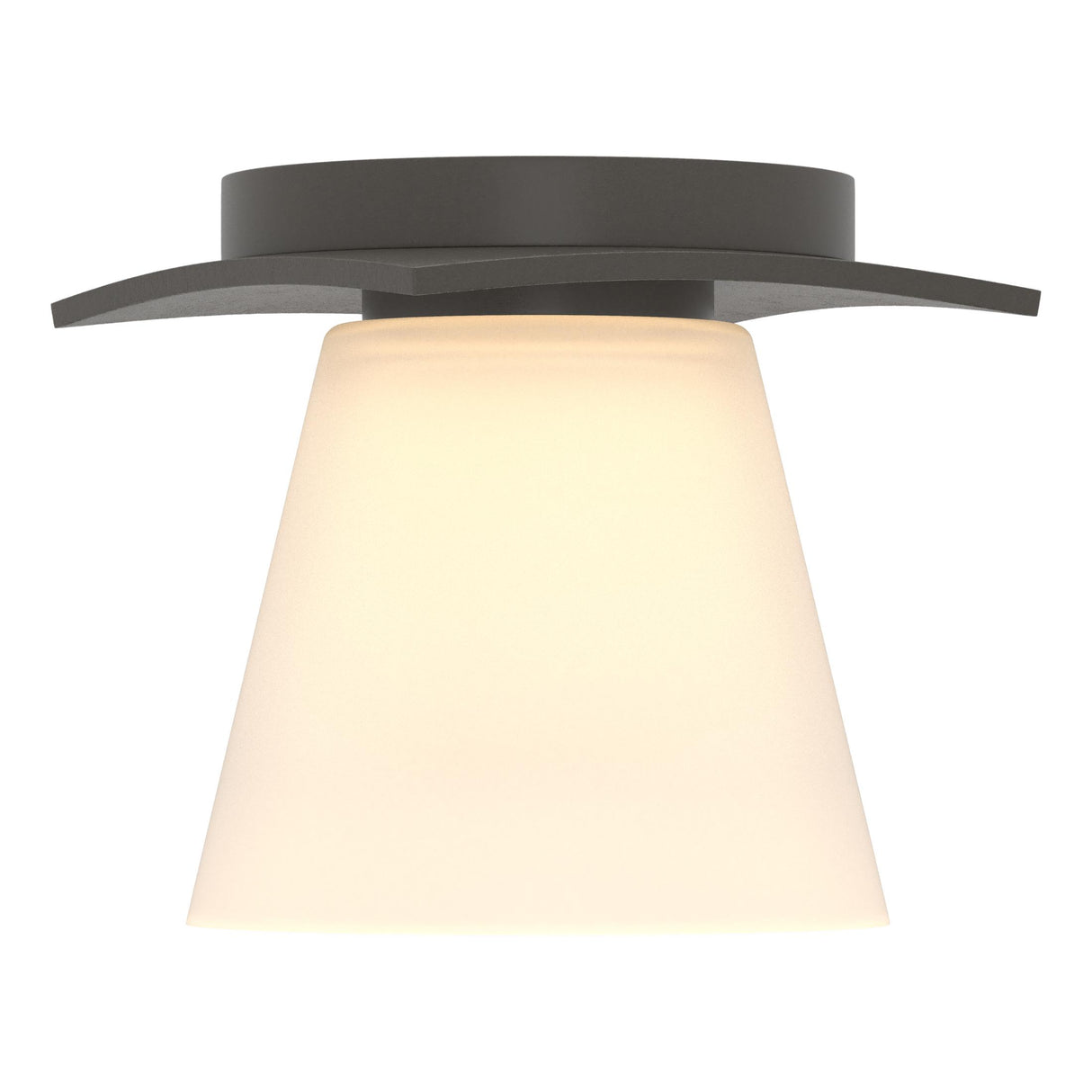 Hubbardton Forge 2010 Dark Smoke Opal Glass (GG) Wren Flush Mount