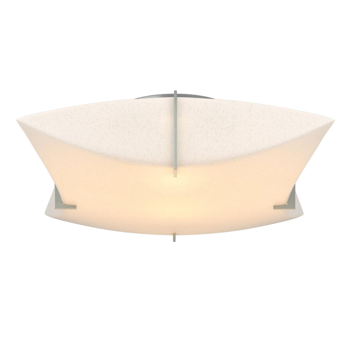 Hubbardton Forge 2012 Vintage Platinum Spun Frost (SH) Bento Semi-Flush Mount