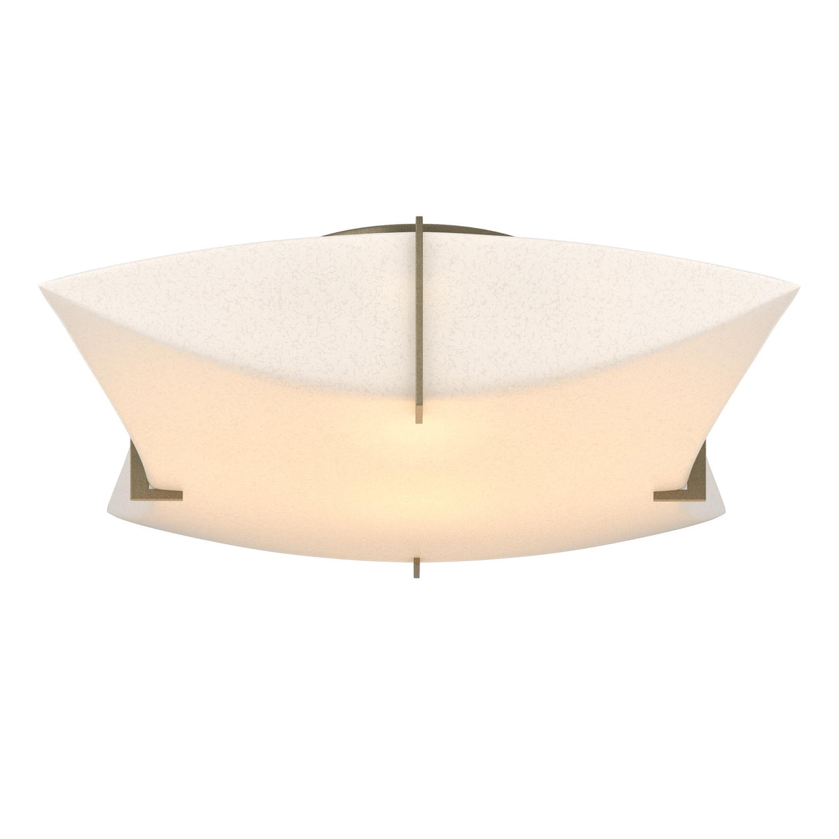 Hubbardton Forge 2012 Soft Gold Spun Frost (SH) Bento Semi-Flush Mount