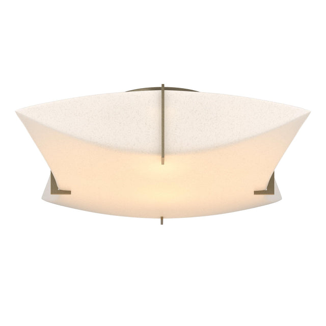 Hubbardton Forge 2012 Soft Gold Spun Frost (SH) Bento Semi-Flush Mount