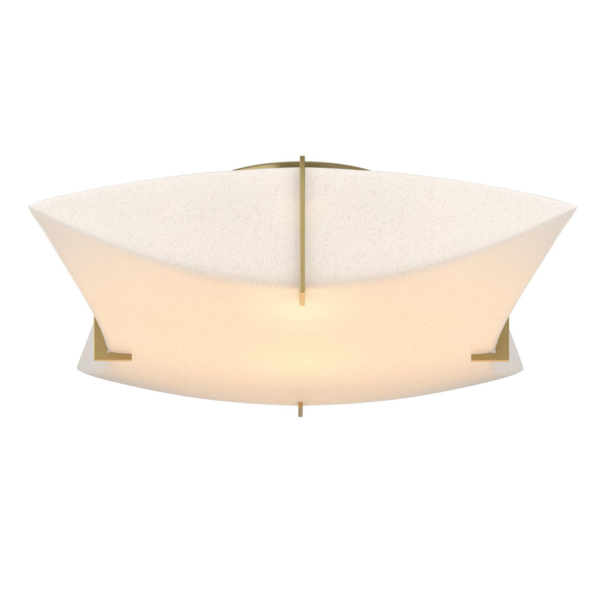 Hubbardton Forge 2012 Modern Brass Spun Frost (SH) Bento Semi-Flush Mount
