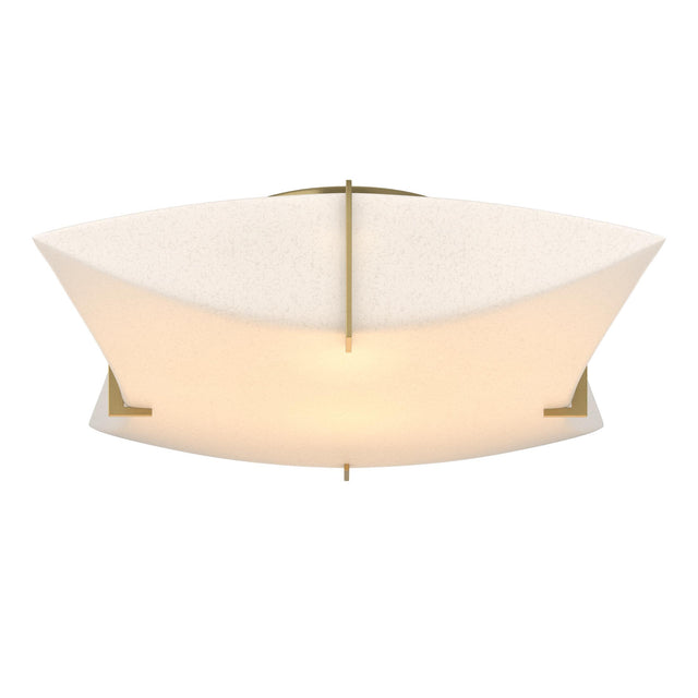 Hubbardton Forge 2012 Modern Brass Spun Frost (SH) Bento Semi-Flush Mount