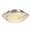 Hubbardton Forge 2005 Sterling Opal Glass (GG) Forged Leaves Flush Mount