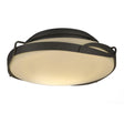 Hubbardton Forge 2012 Natural Iron Opal Glass (GG) Flora Flush Mount