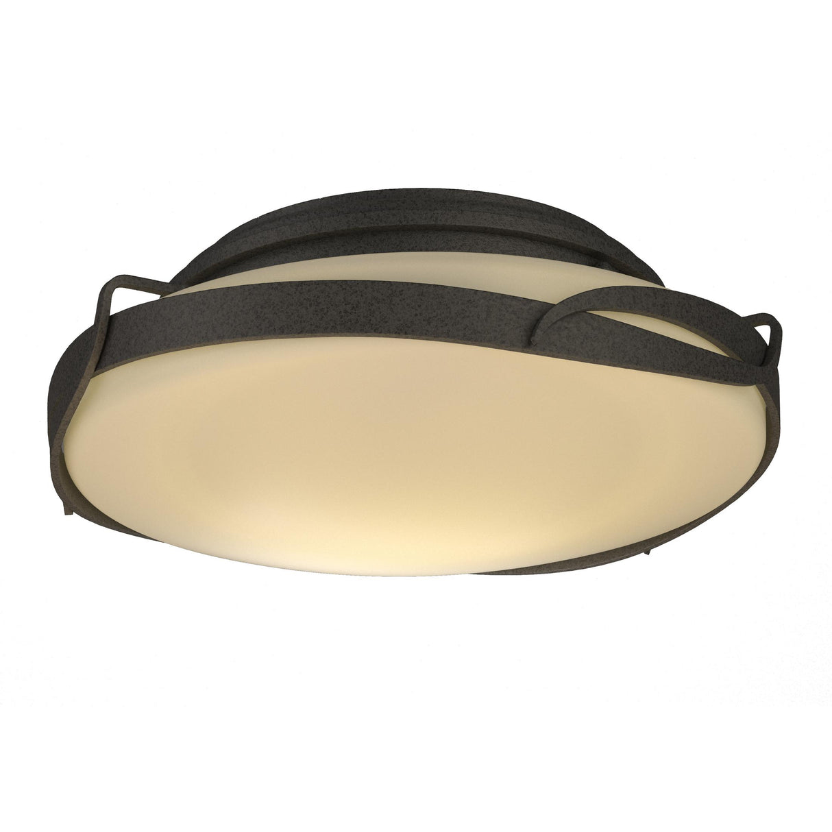 Hubbardton Forge 2012 Natural Iron Opal Glass (GG) Flora Flush Mount