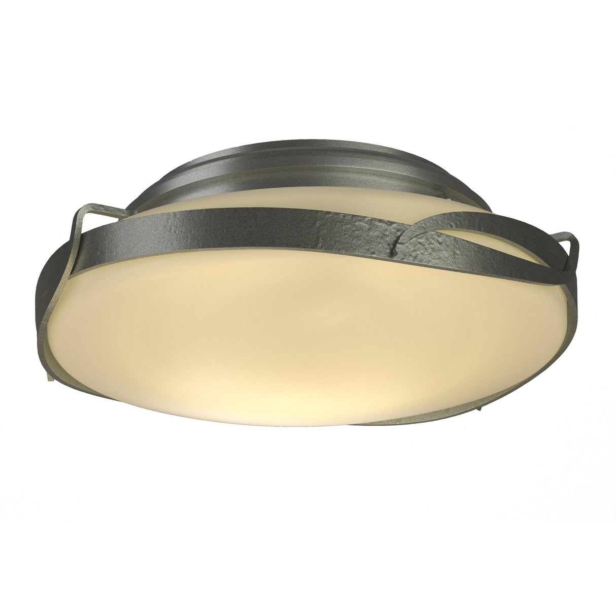 Hubbardton Forge 2012 Vintage Platinum Opal Glass (GG) Flora Flush Mount
