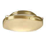 Hubbardton Forge 2012 Modern Brass Opal Glass (GG) Flora Flush Mount