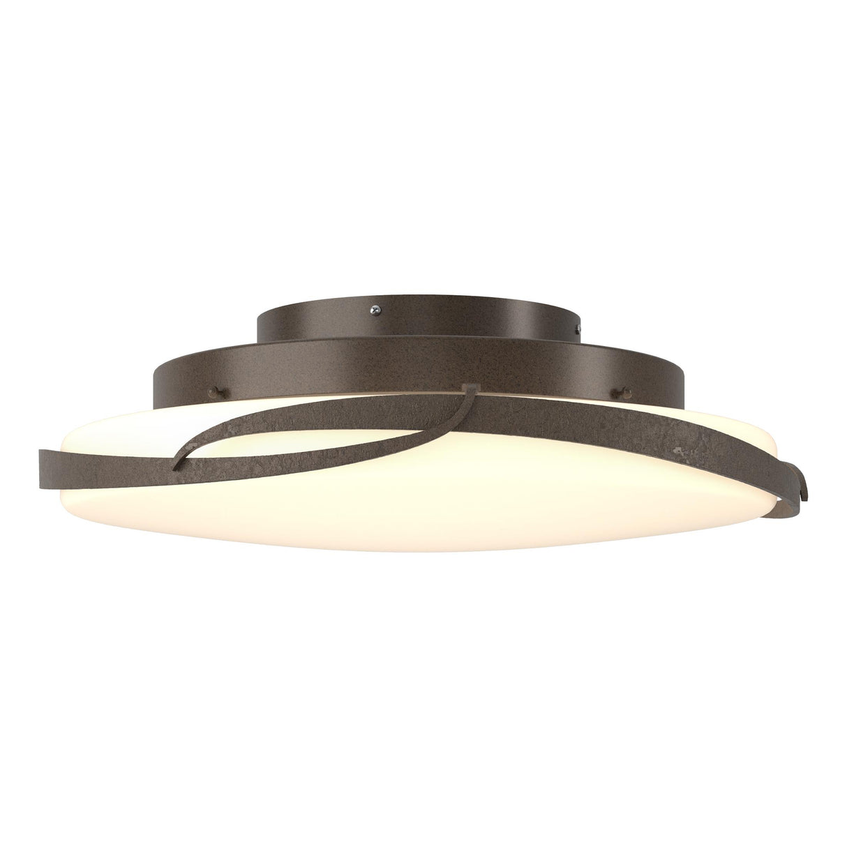 Hubbardton Forge 2014 Bronze Opal Glass (GG) Flora LED Flush Mount