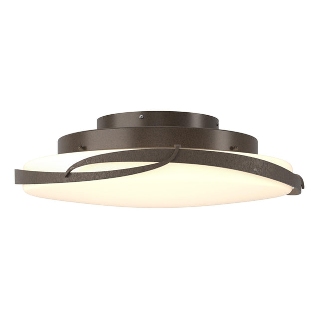 Hubbardton Forge 2014 Bronze Opal Glass (GG) Flora LED Flush Mount