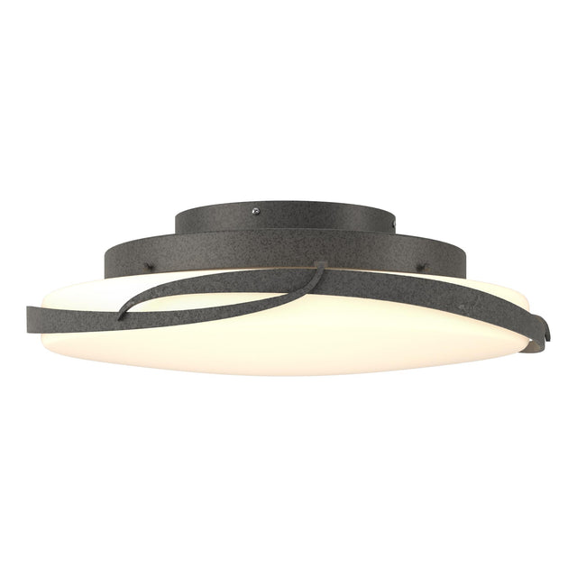 Hubbardton Forge 2014 Natural Iron Opal Glass (GG) Flora LED Flush Mount
