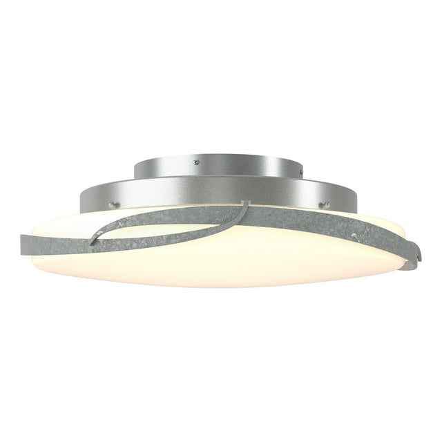 Hubbardton Forge 2014 Vintage Platinum Opal Glass (GG) Flora LED Flush Mount